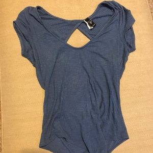 Backless Blue Body Suit